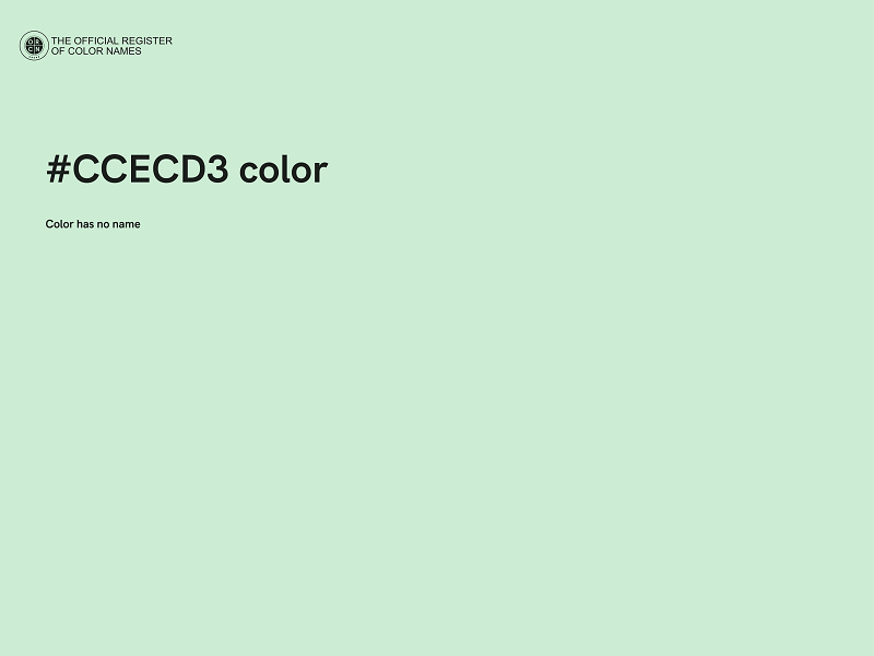 #CCECD3 color image
