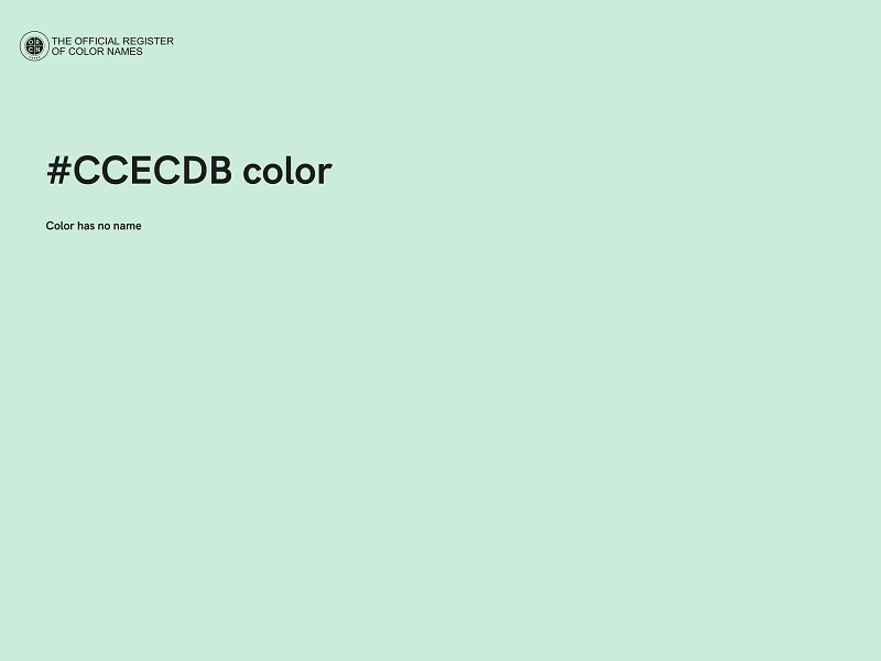 #CCECDB color image