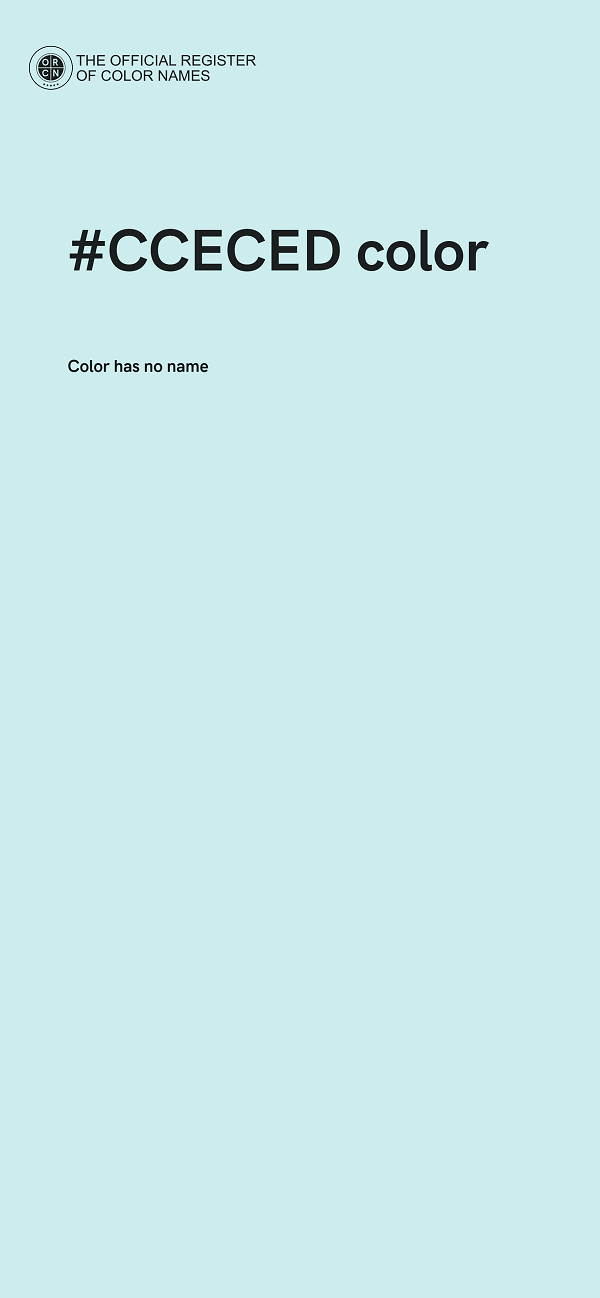 #CCECED color image