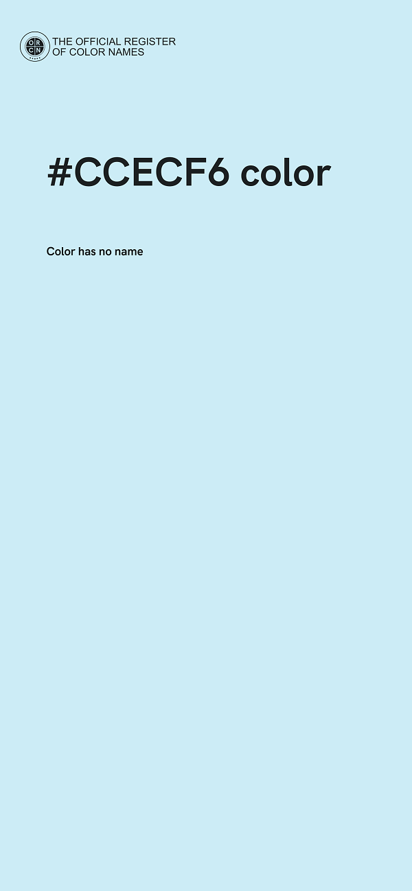 #CCECF6 color image