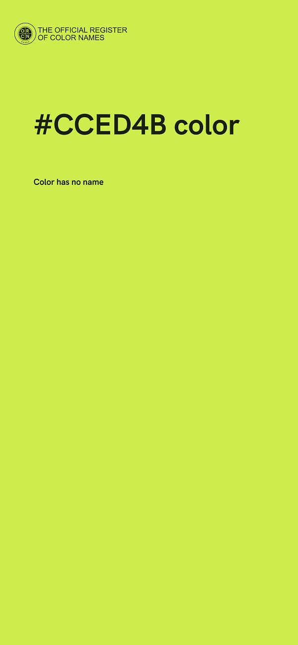 #CCED4B color image