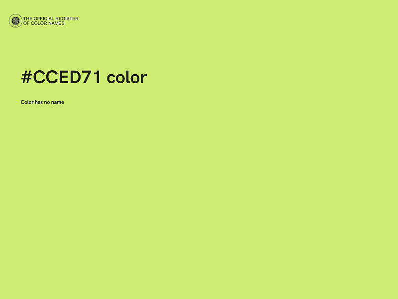 #CCED71 color image