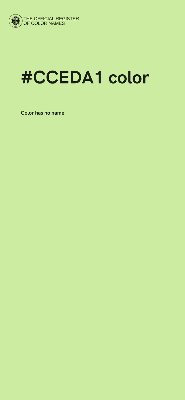 #CCEDA1 color image