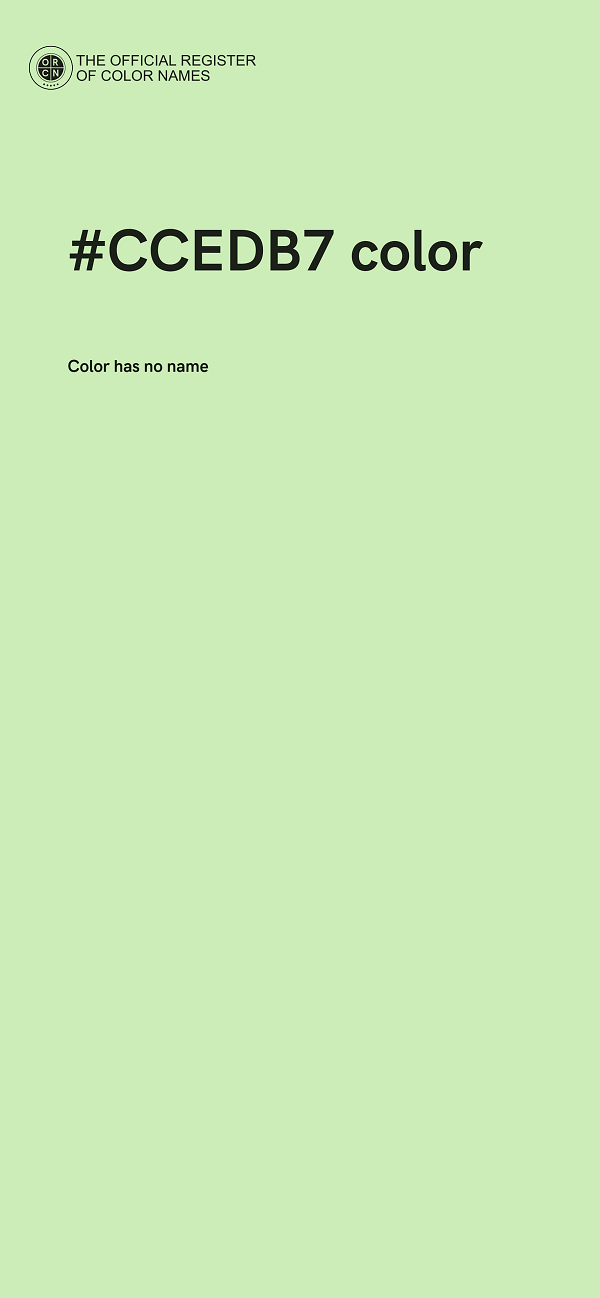 #CCEDB7 color image