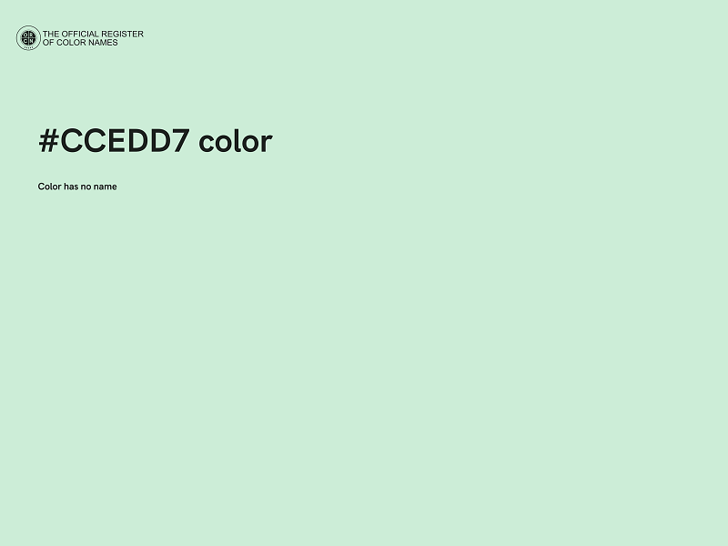 #CCEDD7 color image