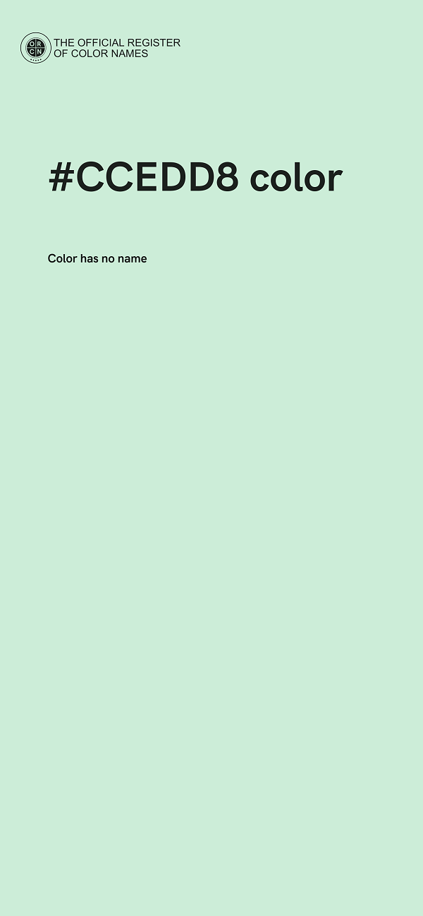 #CCEDD8 color image
