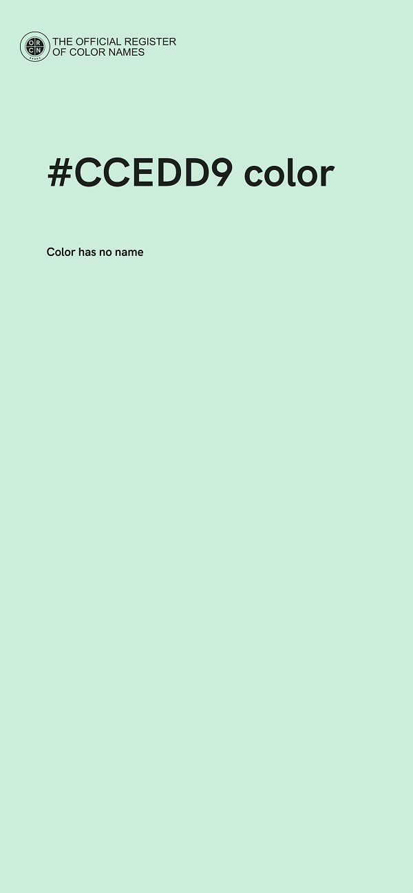 #CCEDD9 color image