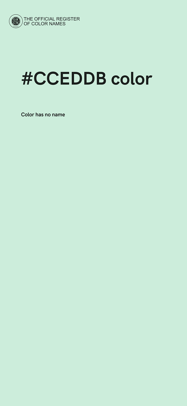 #CCEDDB color image