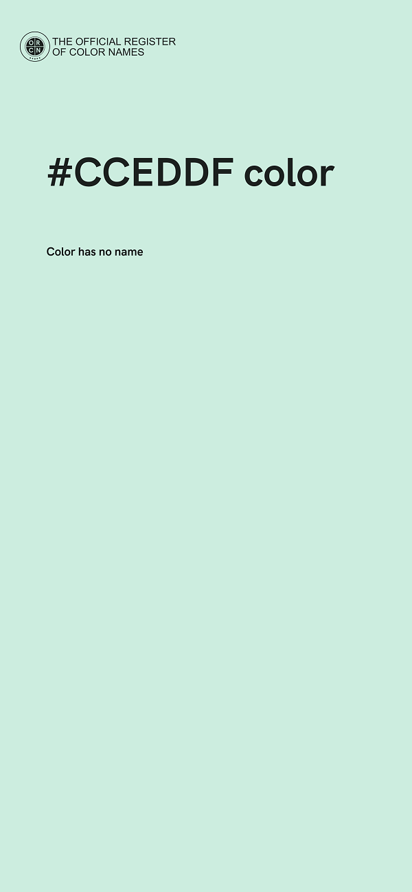 #CCEDDF color image