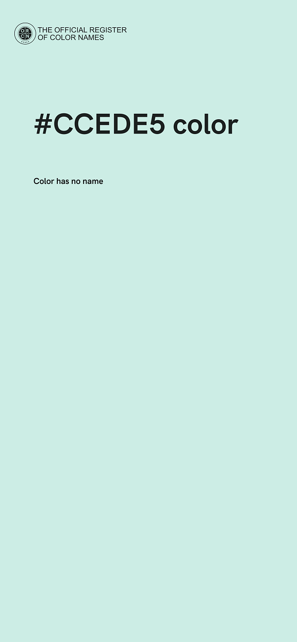 #CCEDE5 color image