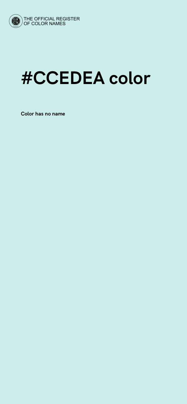 #CCEDEA color image