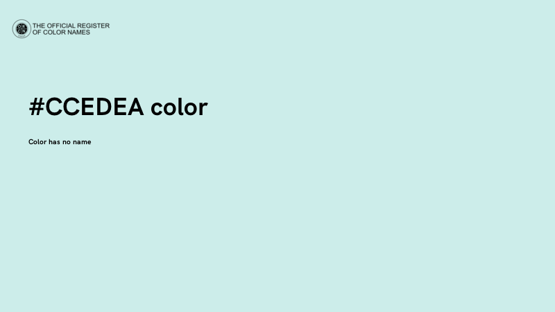#CCEDEA color image