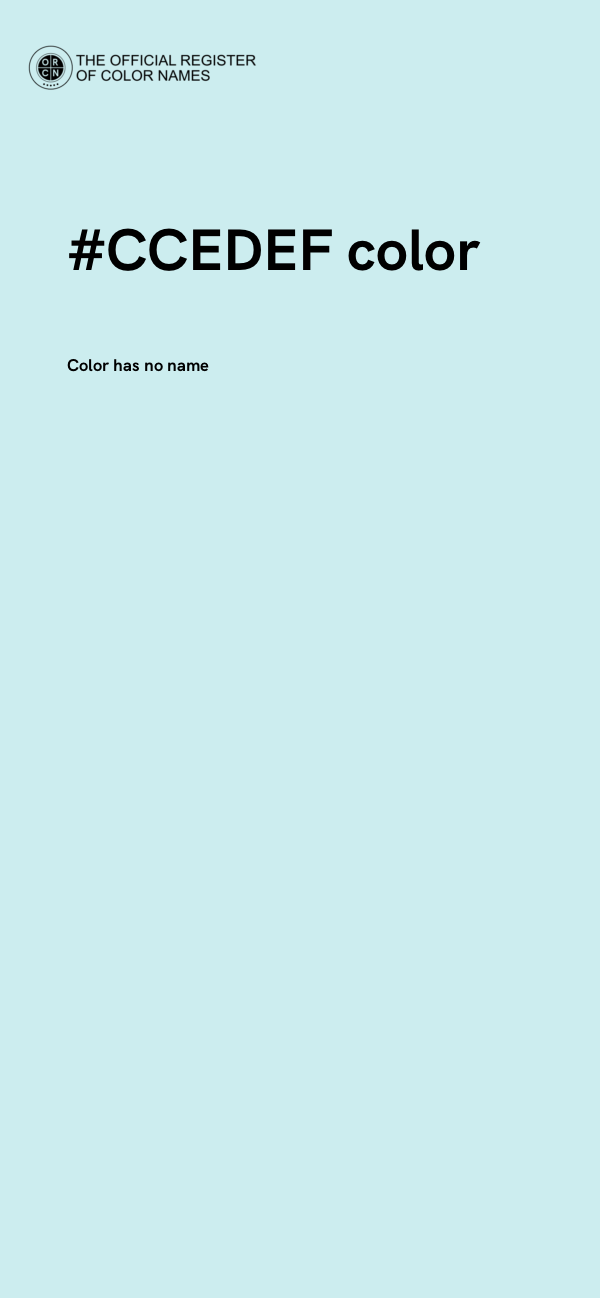 #CCEDEF color image