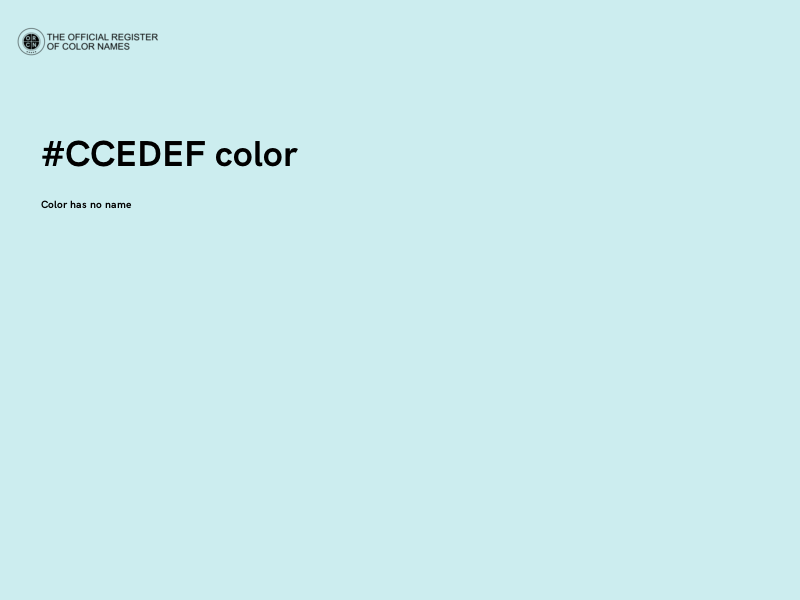 #CCEDEF color image