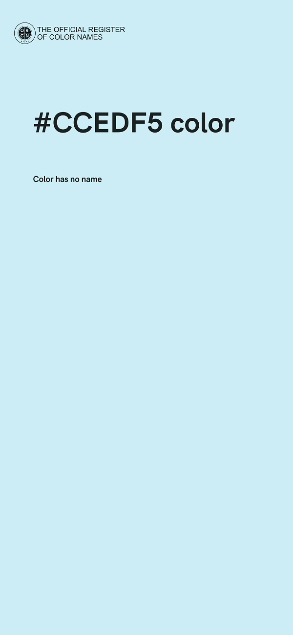 #CCEDF5 color image