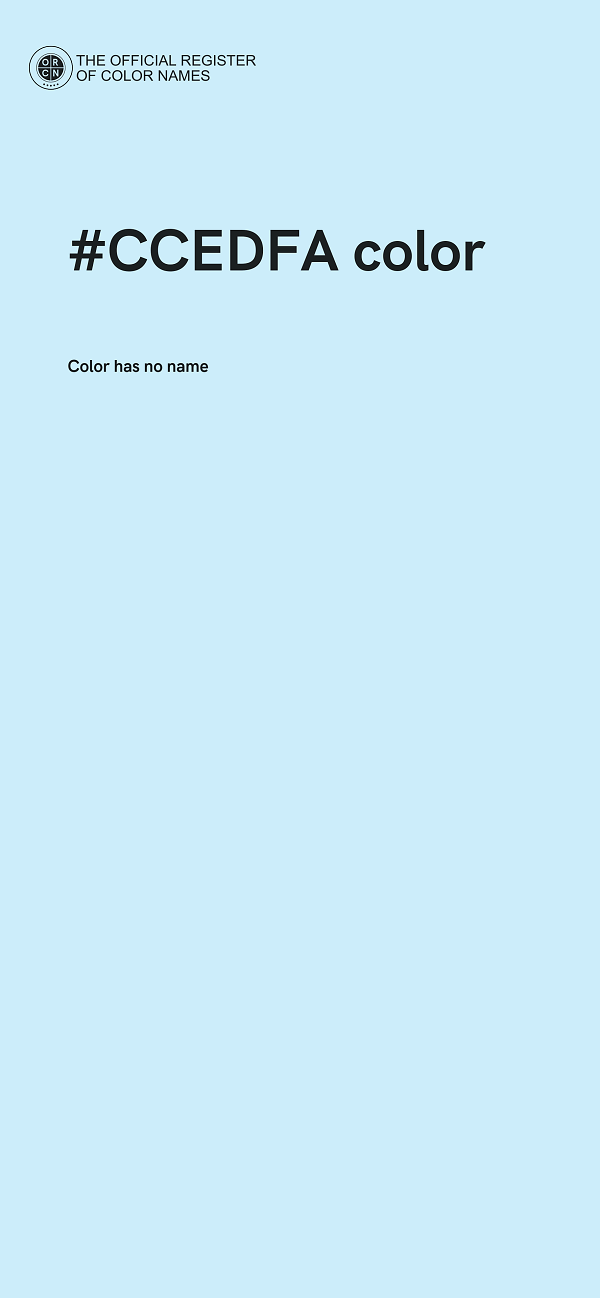 #CCEDFA color image
