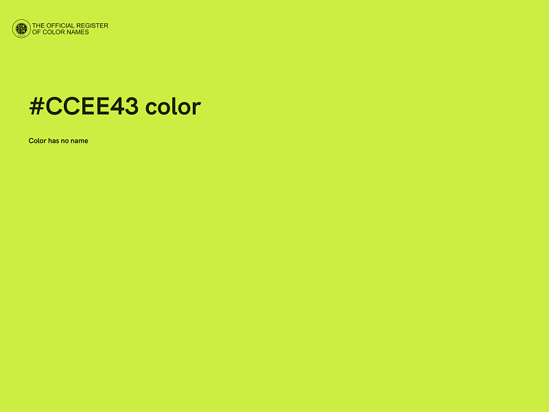 #CCEE43 color image