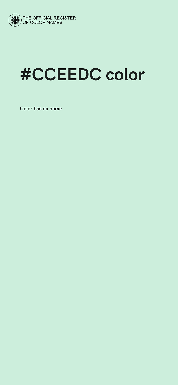 #CCEEDC color image