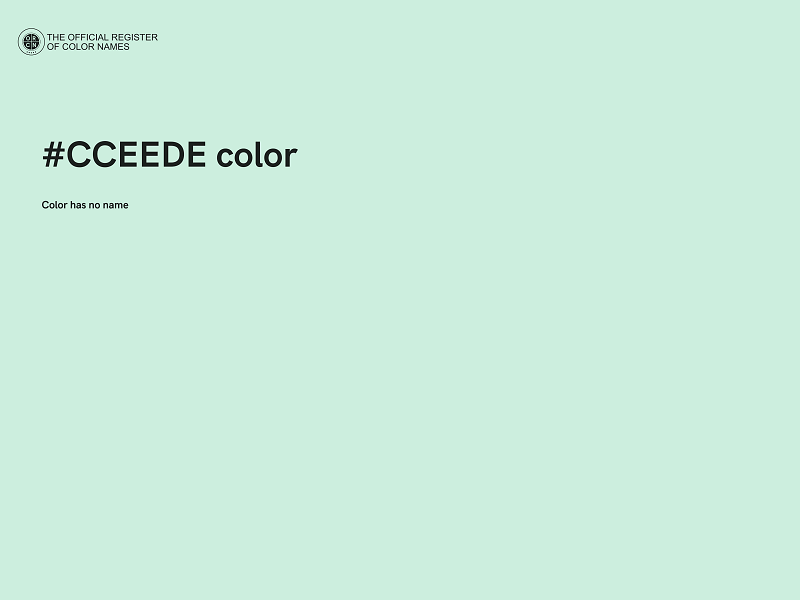 #CCEEDE color image