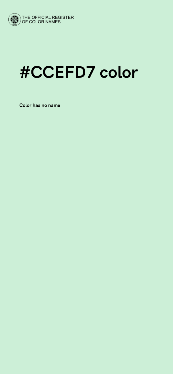 #CCEFD7 color image