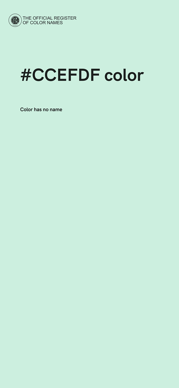 #CCEFDF color image