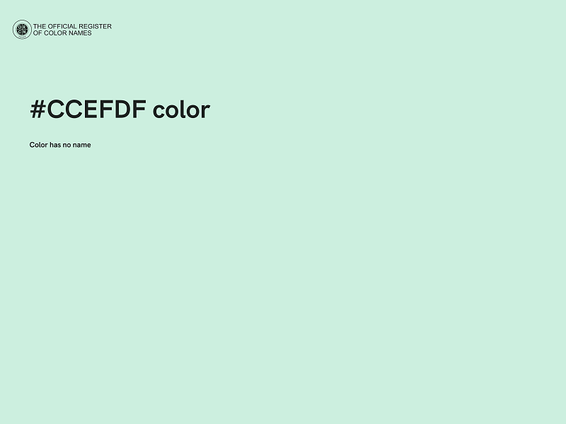 #CCEFDF color image