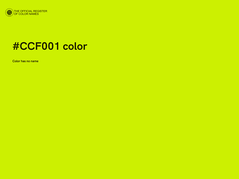 #CCF001 color image