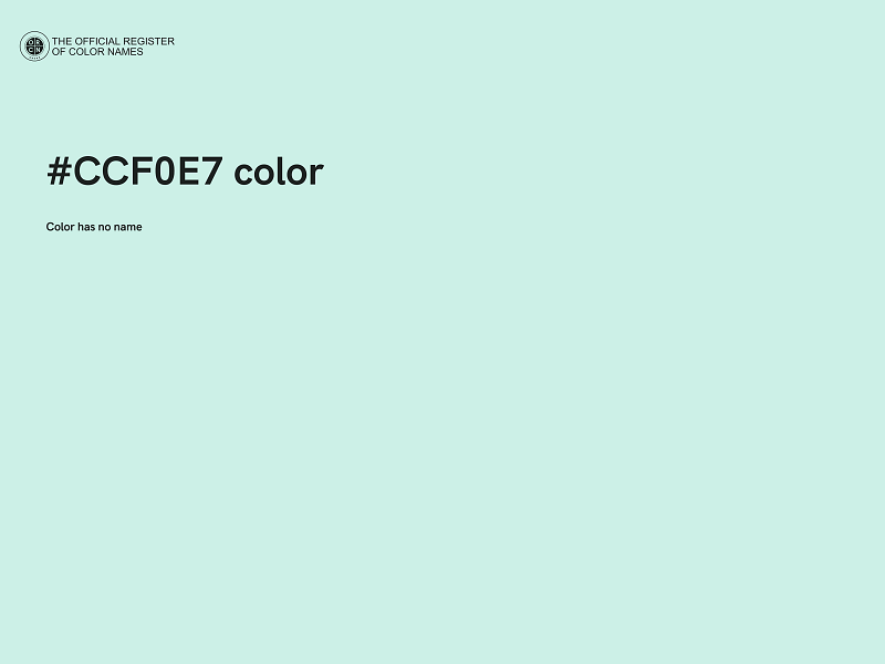 #CCF0E7 color image
