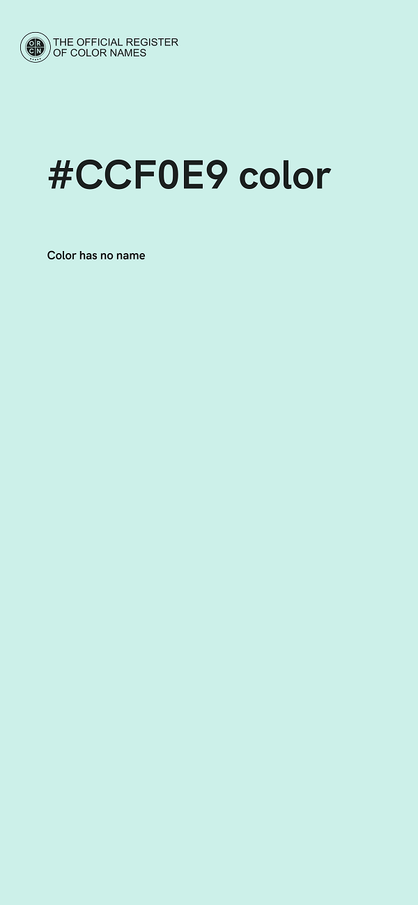 #CCF0E9 color image