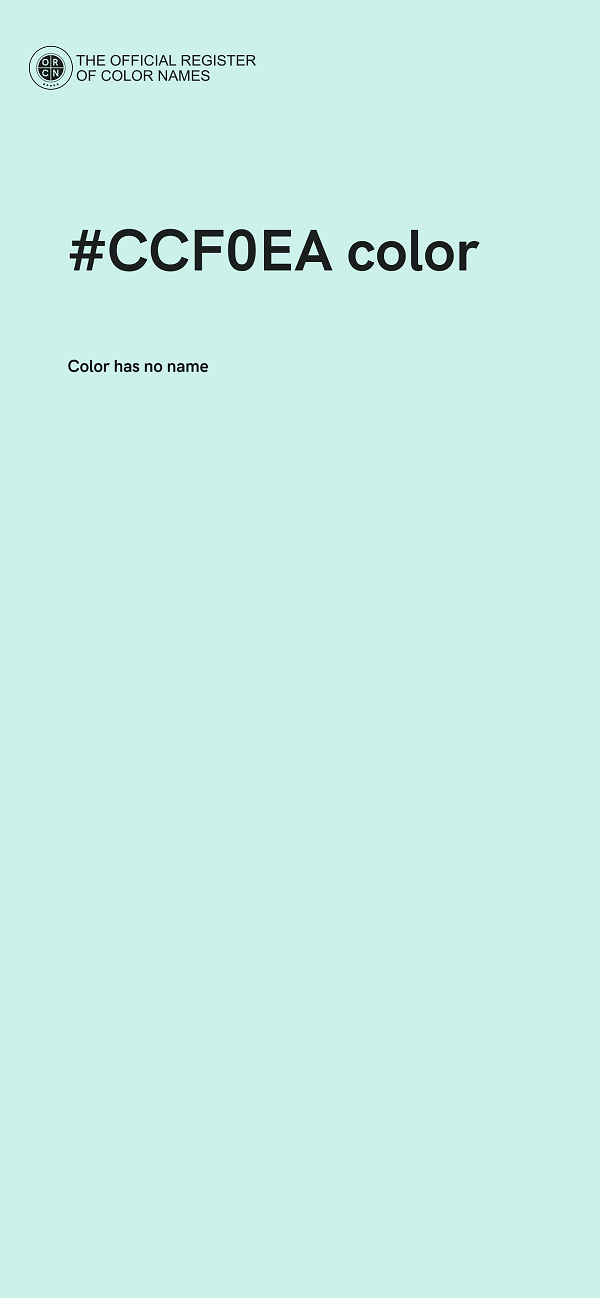 #CCF0EA color image