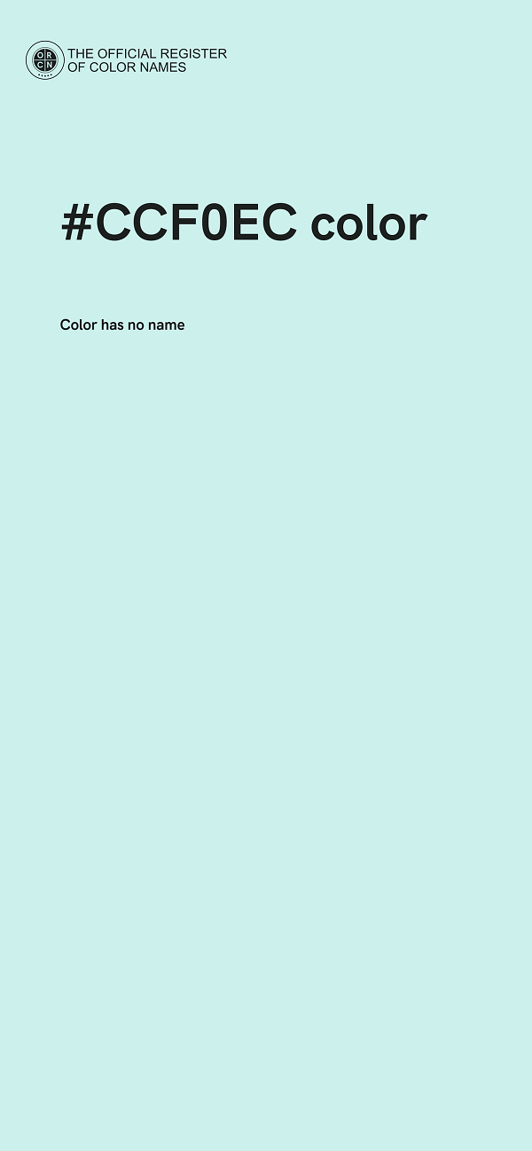 #CCF0EC color image