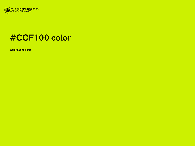 #CCF100 color image