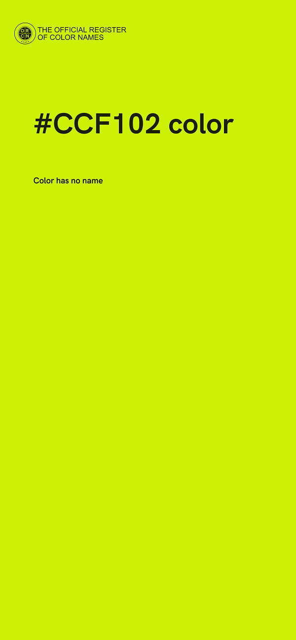 #CCF102 color image