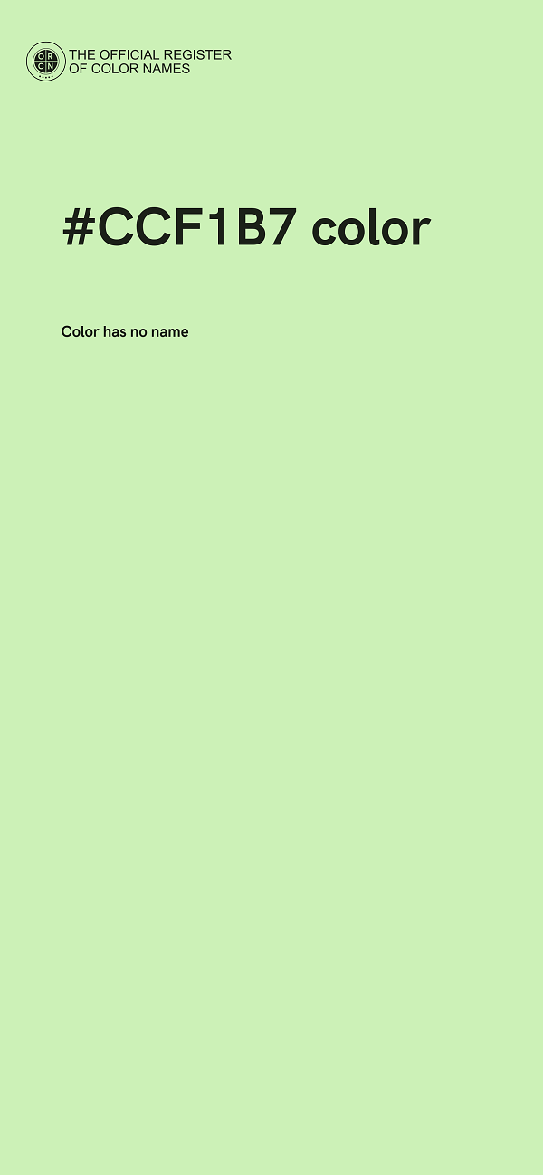 #CCF1B7 color image
