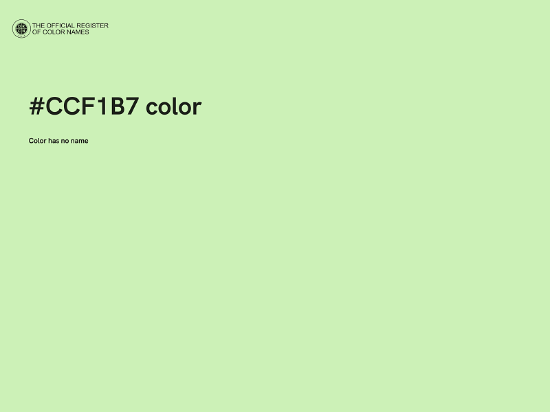#CCF1B7 color image