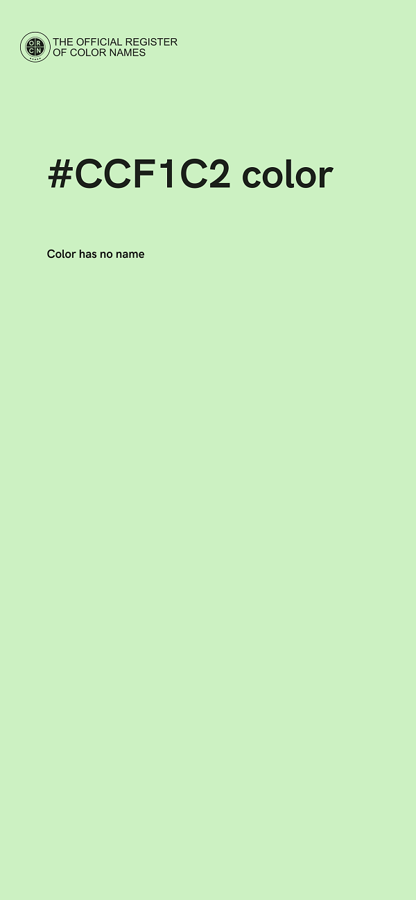 #CCF1C2 color image