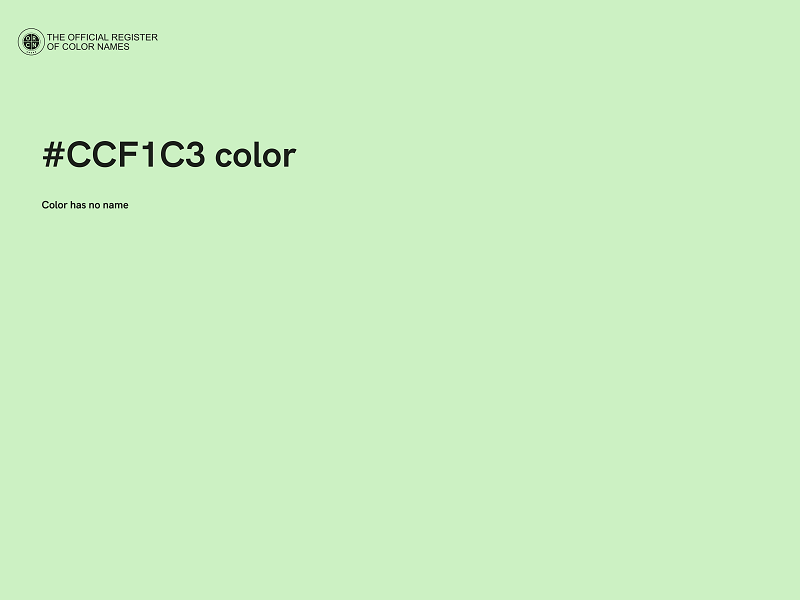 #CCF1C3 color image