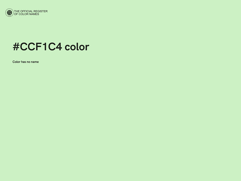 #CCF1C4 color image