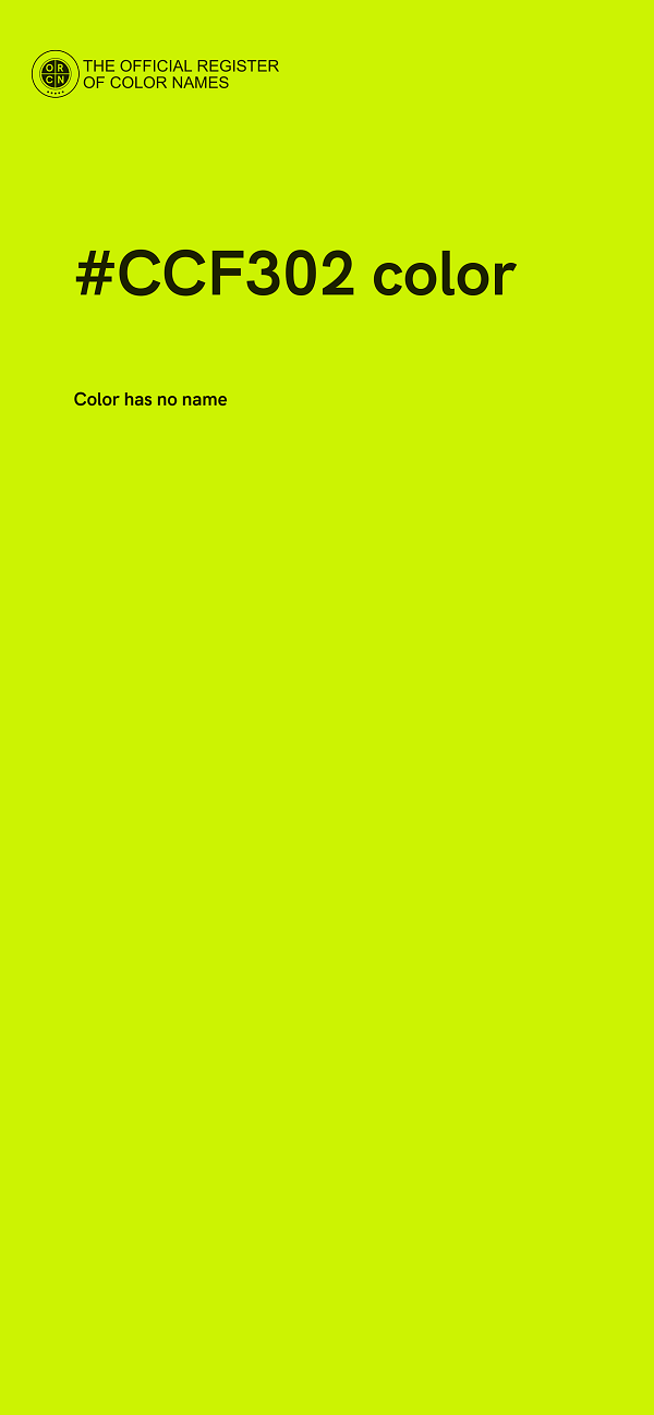 #CCF302 color image