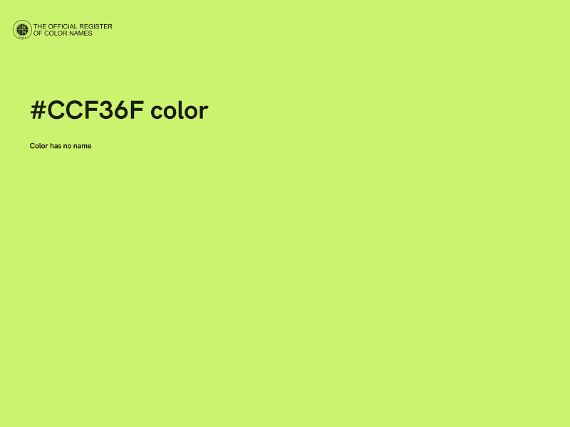 #CCF36F color image