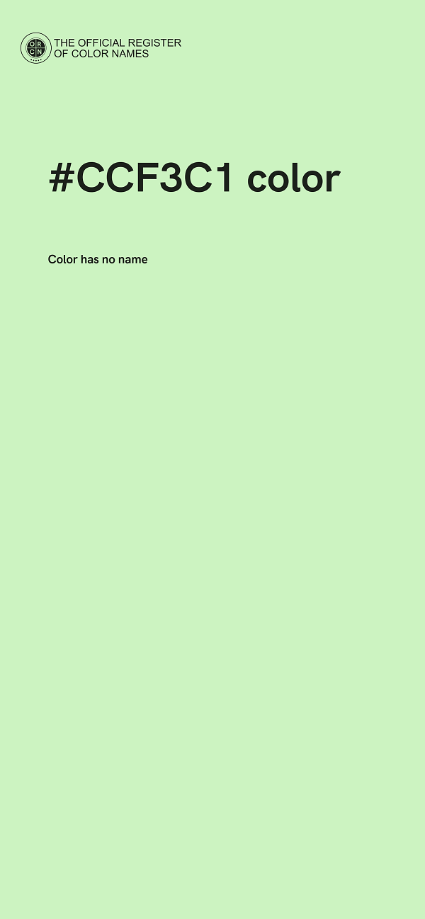 #CCF3C1 color image