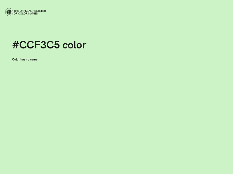 #CCF3C5 color image