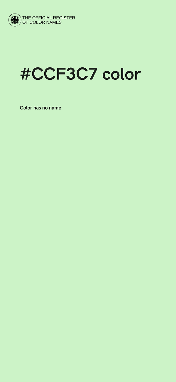 #CCF3C7 color image