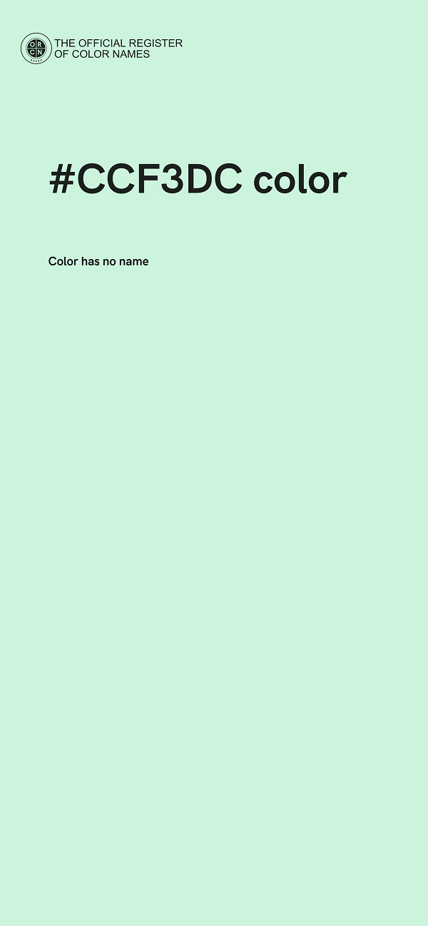 #CCF3DC color image