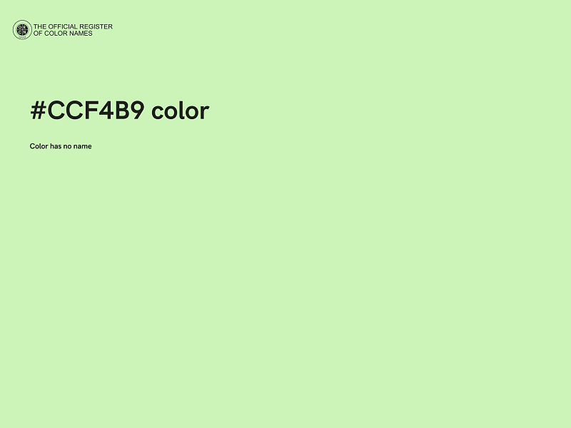 #CCF4B9 color image