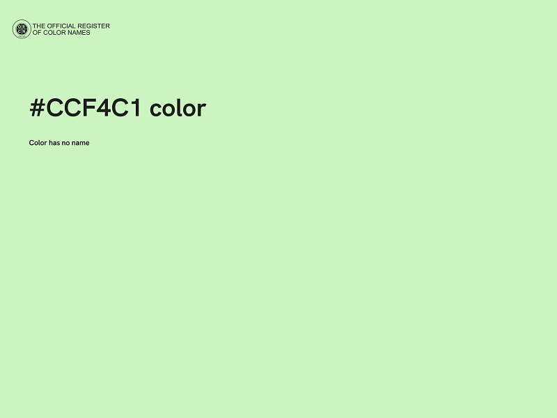 #CCF4C1 color image