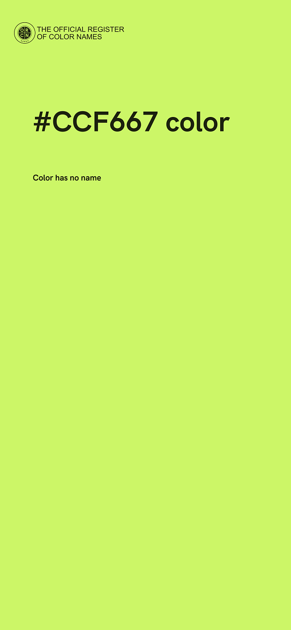 #CCF667 color image