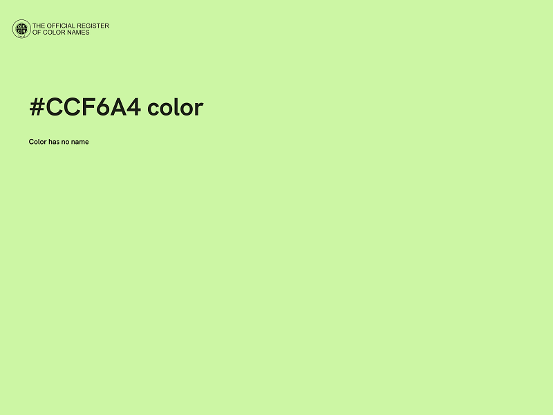 #CCF6A4 color image