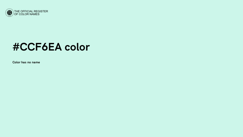 #CCF6EA color image