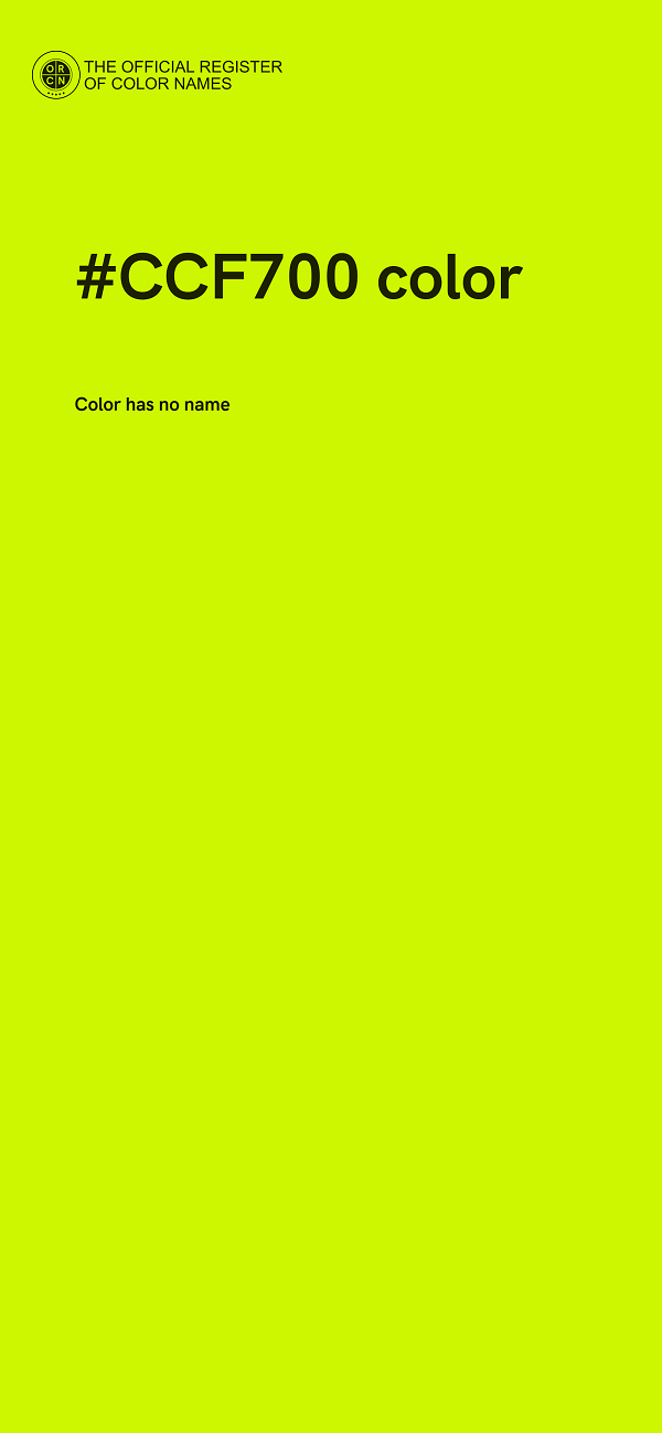 #CCF700 color image